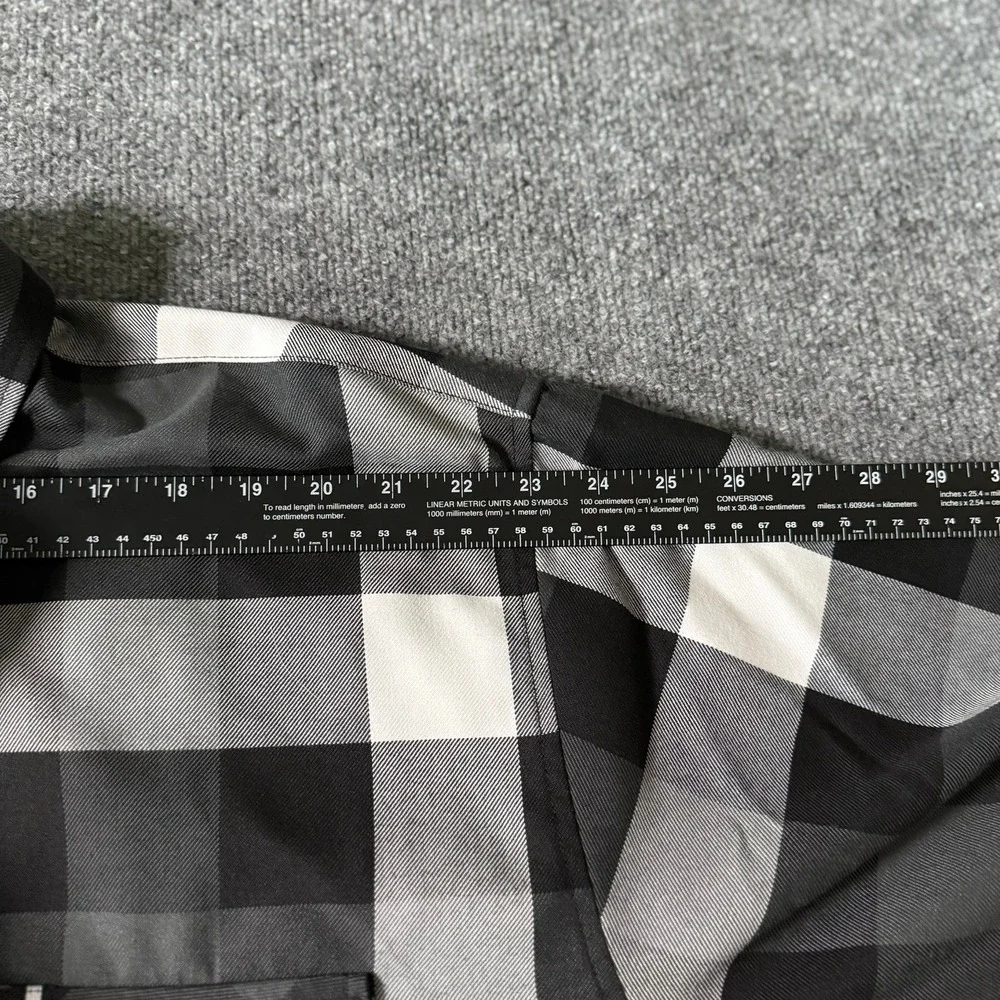Dixxon Flannel Finish Line Black/White Buffalo Plaid Long Sleeve Mens 4X